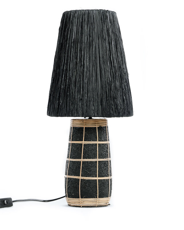 Bazar Bizar The Naxos Tafel Lamp - Black Natural | H56 cm