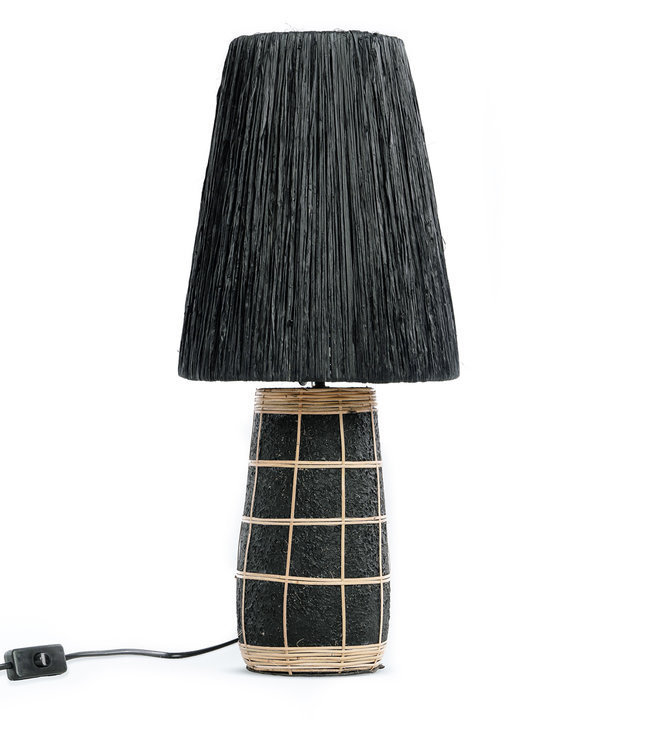 Bazar Bizar The Naxos Tafel Lamp - Black Natural | H56 cm