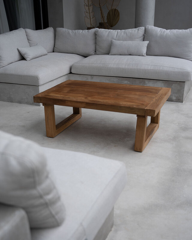 Bazar Bizar Teak Koffie Tafel - Natural | H40 x B70 x L110 cm
