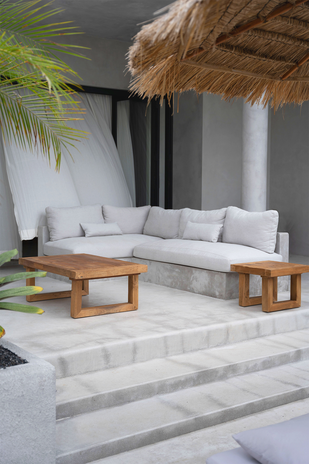 Bazar Bizar Teak Koffie Tafel - Natural | H40 x B70 x L110 cm