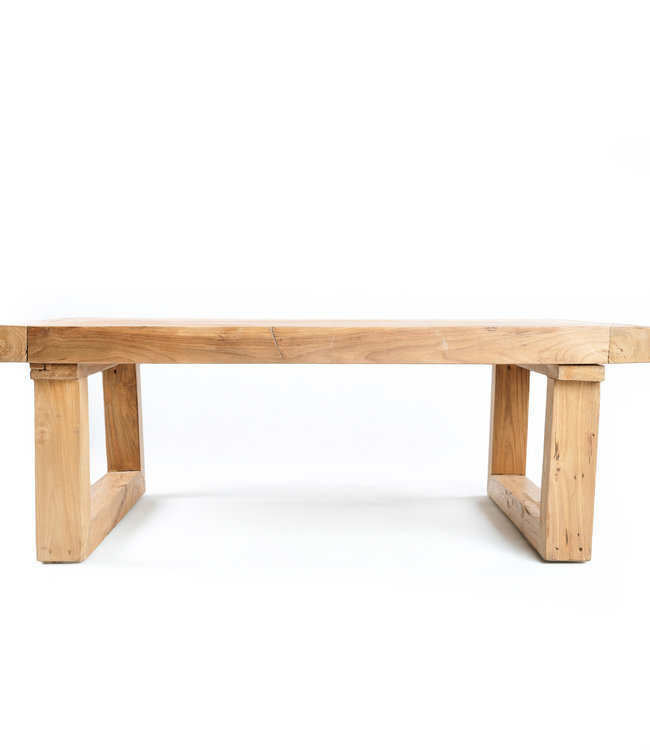 Bazar Bizar Teak Koffie Tafel - Natural | H40 x B70 x L110 cm