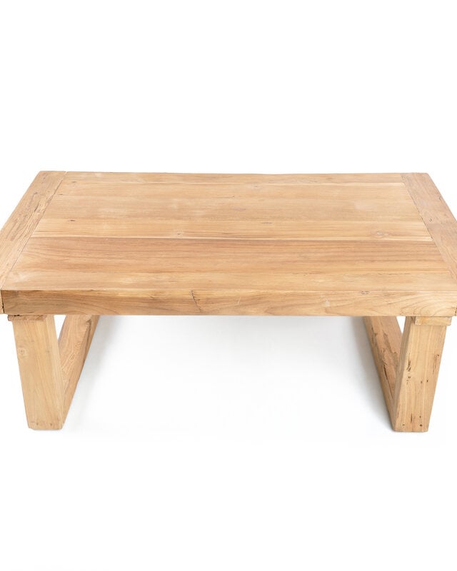 Bazar Bizar Teak Koffie Tafel - Natural | H40 x B70 x L110 cm
