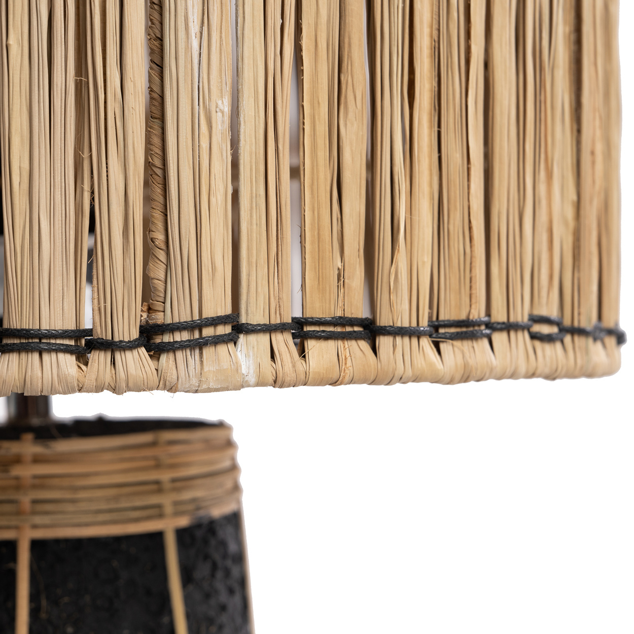 Bazar Bizar De Skiathos Tafellamp - Naturel Zwart | H51 cm