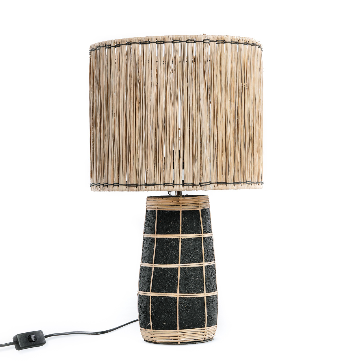 Bazar Bizar De Skiathos Tafellamp - Naturel Zwart | H51 cm