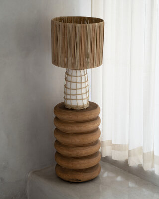 Bazar Bizar De Skiathos Tafellamp - Naturel Wit | H51 cm