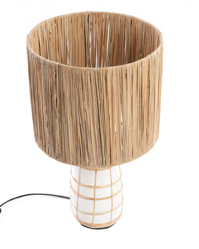 Bazar Bizar De Skiathos Tafellamp - Naturel Wit | H51 cm