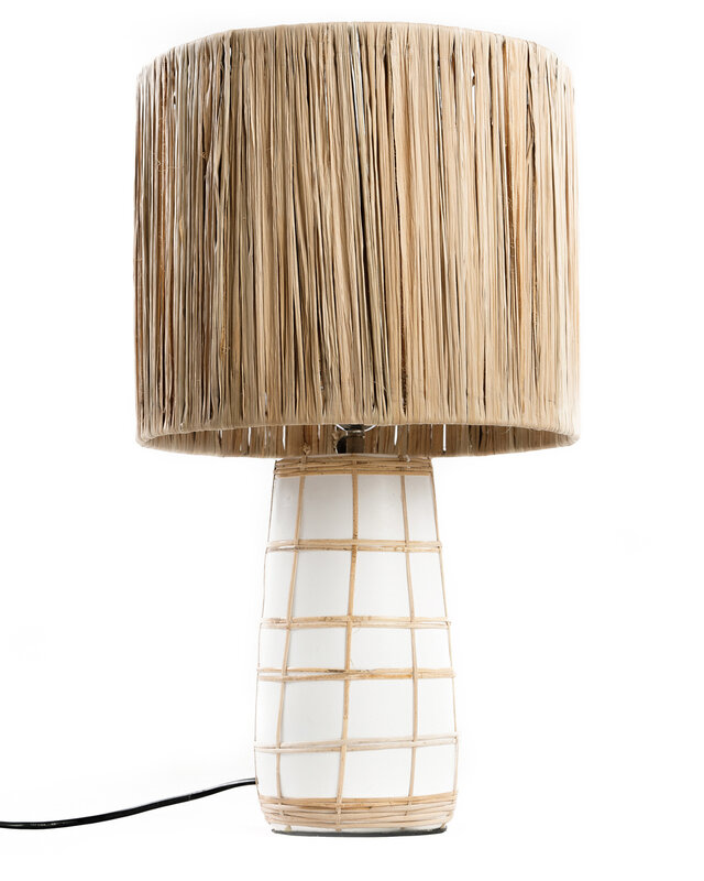 Bazar Bizar De Skiathos Tafellamp - Naturel Wit | H51 cm