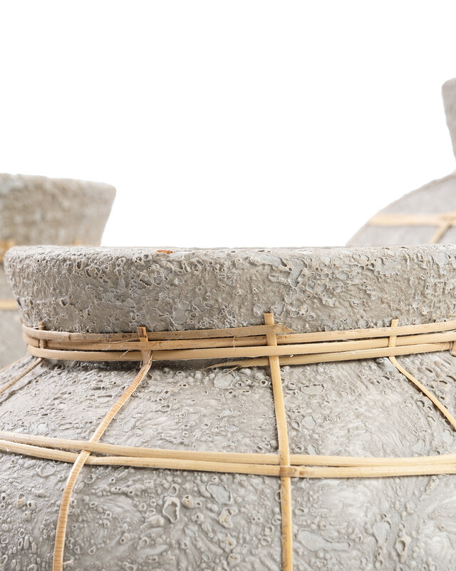 Bazar Bizar Belly Vaas - Beton Grijs Naturel - L | H27 x B33 cm