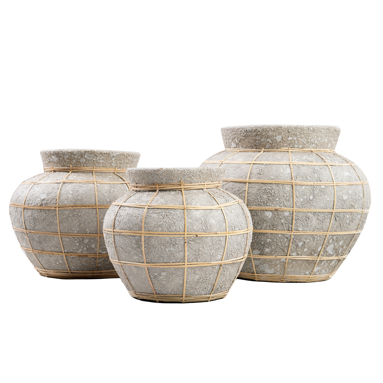 Bazar Bizar Belly Vaas - Beton Grijs Naturel - L | H27 x B33 cm
