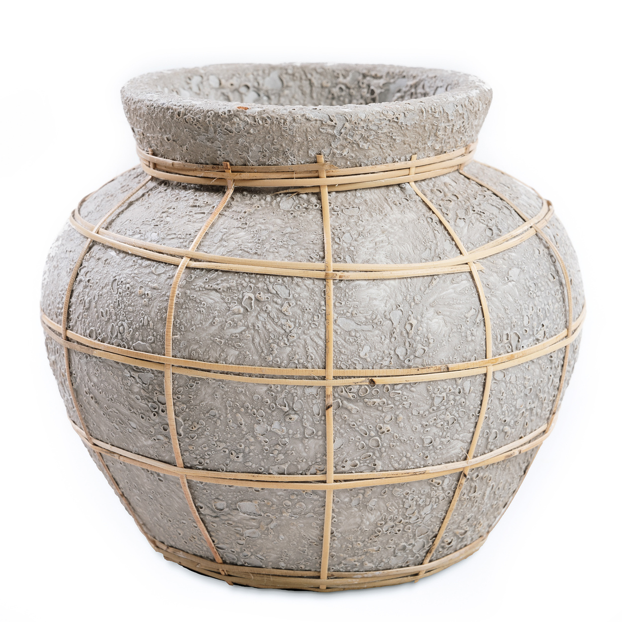 Bazar Bizar Belly Vaas - Beton Grijs Naturel - M | H23 x B29 cm