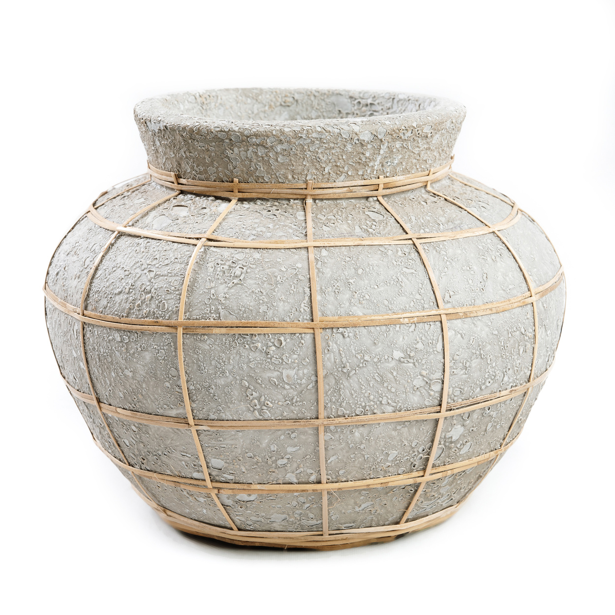Bazar Bizar Belly Vaas - Beton Grijs Naturel - S | H19 x B25 cm