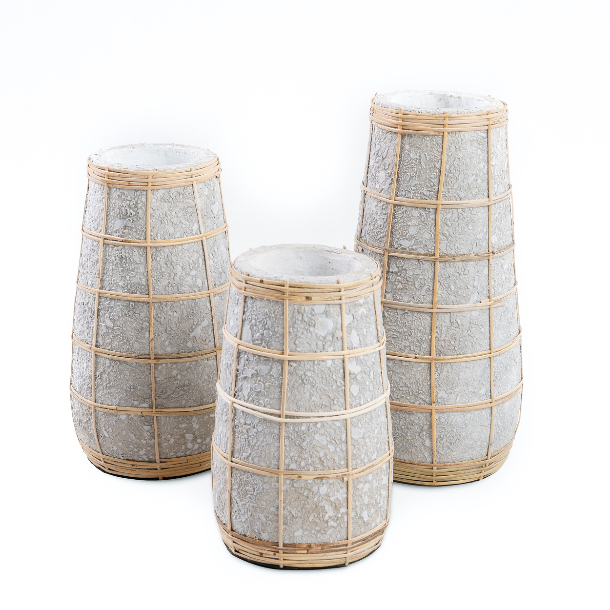 Bazar Bizar De Cutie Vaas - Betongrijs Naturel - S | H22 x B14 cm