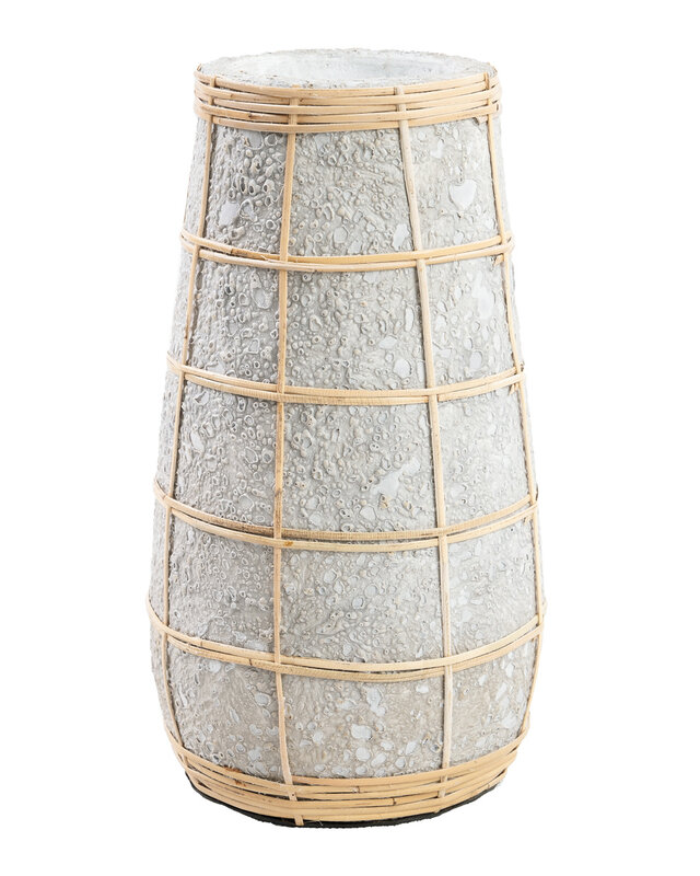 Bazar Bizar De Cutie Vaas - Betongrijs Naturel - M | H26 x B14 cm