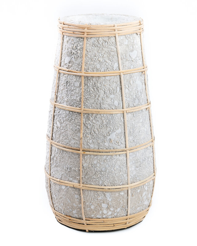 Bazar Bizar De Cutie Vaas - Betongrijs Naturel - L | H31 x B14 cm