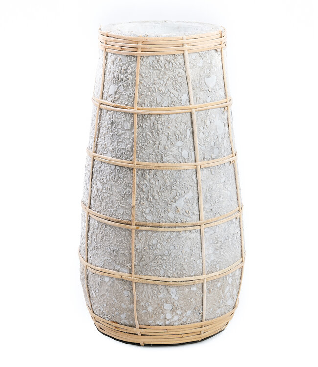 Bazar Bizar De Cutie Vaas - Betongrijs Naturel - L | H31 x B14 cm