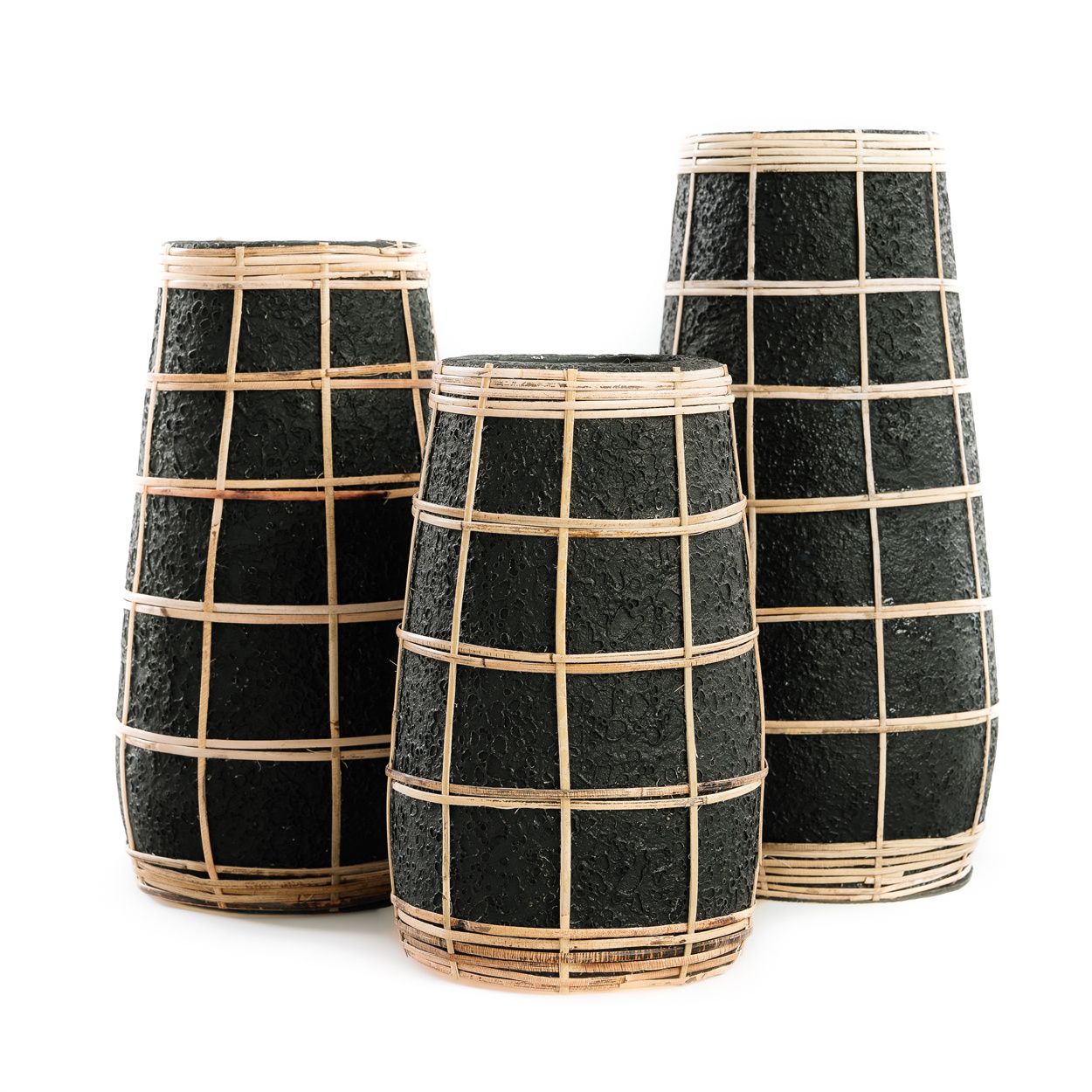 Bazar Bizar De Cutie Vaas - Zwart Naturel - S | H22 x B14 cm