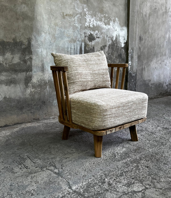 Bazar Bizar De Malawi Eenzitter Stoel - Naturel Beige