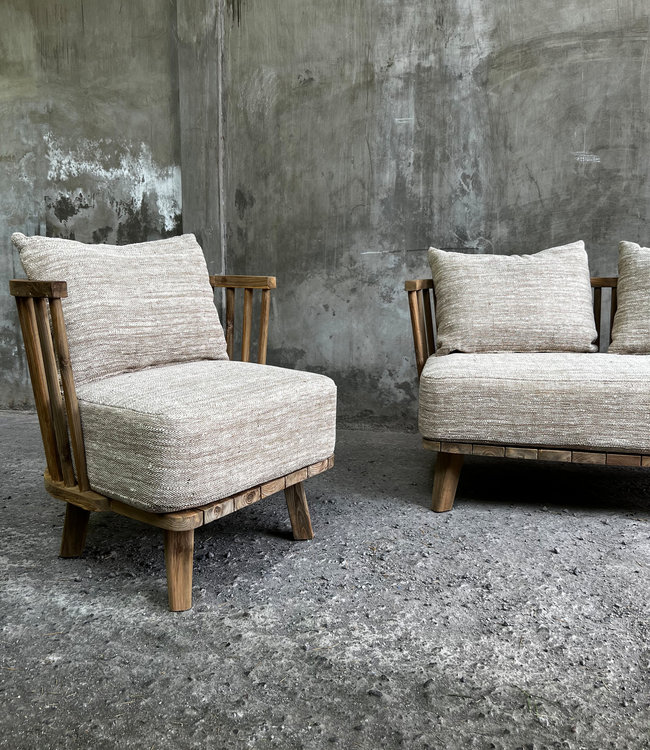 Bazar Bizar De Malawi Tweezitter Bank - Naturel Beige