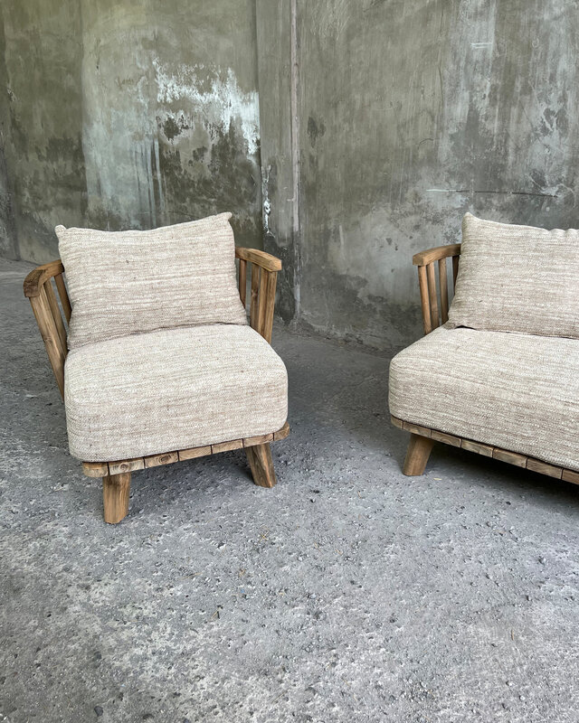 Bazar Bizar De Malawi Tweezitter Bank - Naturel Beige