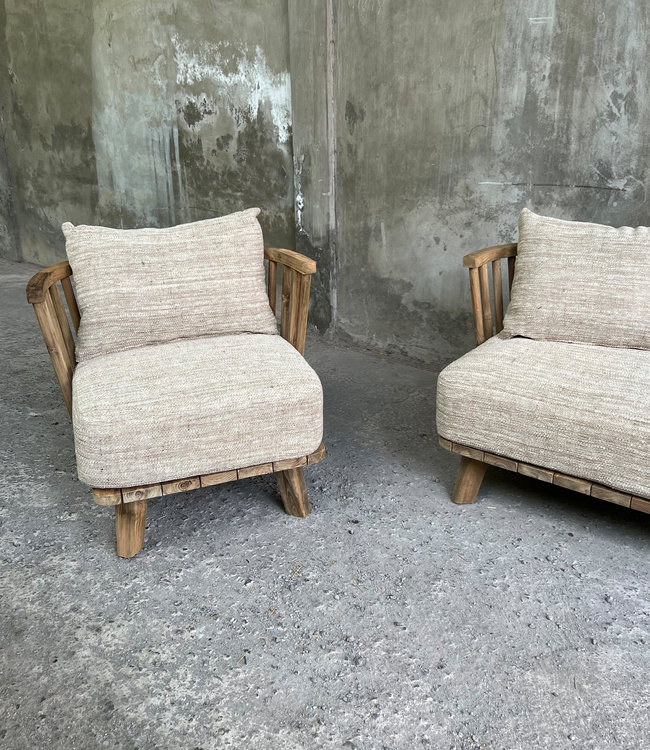 Bazar Bizar De Malawi Tweezitter Bank - Naturel Beige