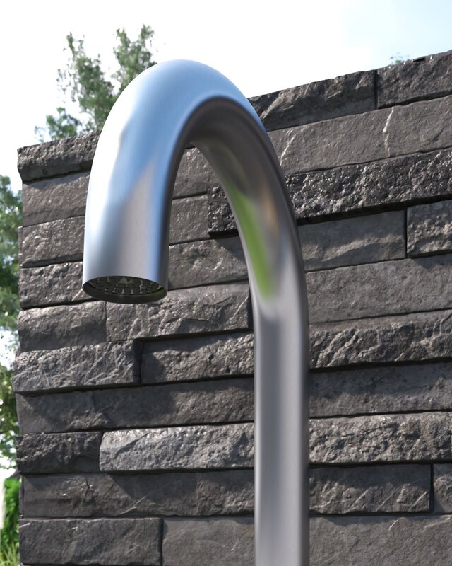JEE-O Original Vrijstaande Douche 02 | Met eengreep-mengkraan en Handdouche| H230 cm