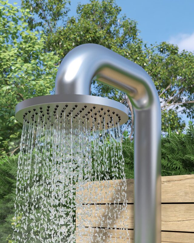 JEE-O Fatline Vrijstaande Douche Push | Met Eco Drukknop | H229,8 cm