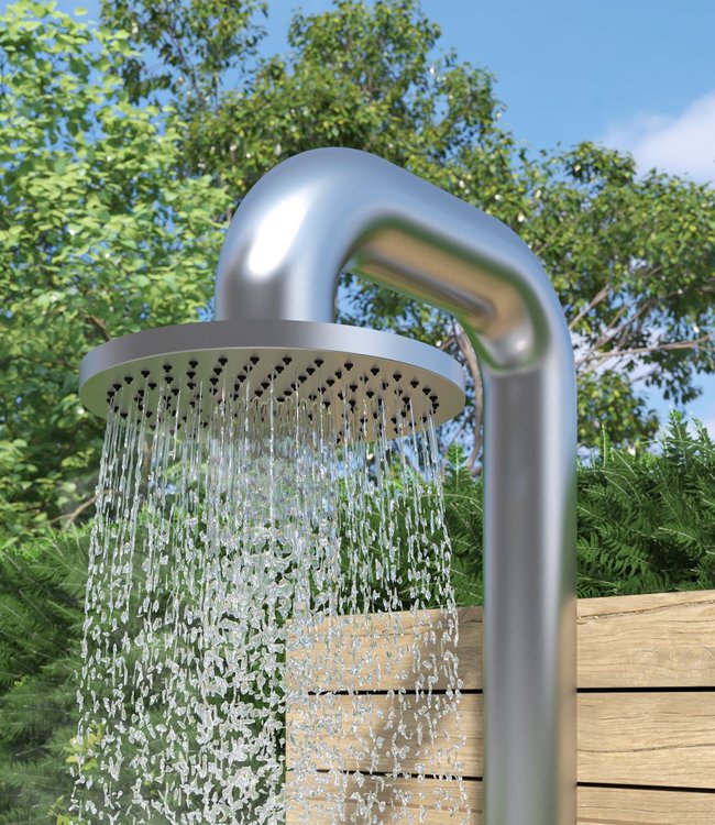 JEE-O Fatline Vrijstaande Douche Push | Met Eco Drukknop | H229,8 cm