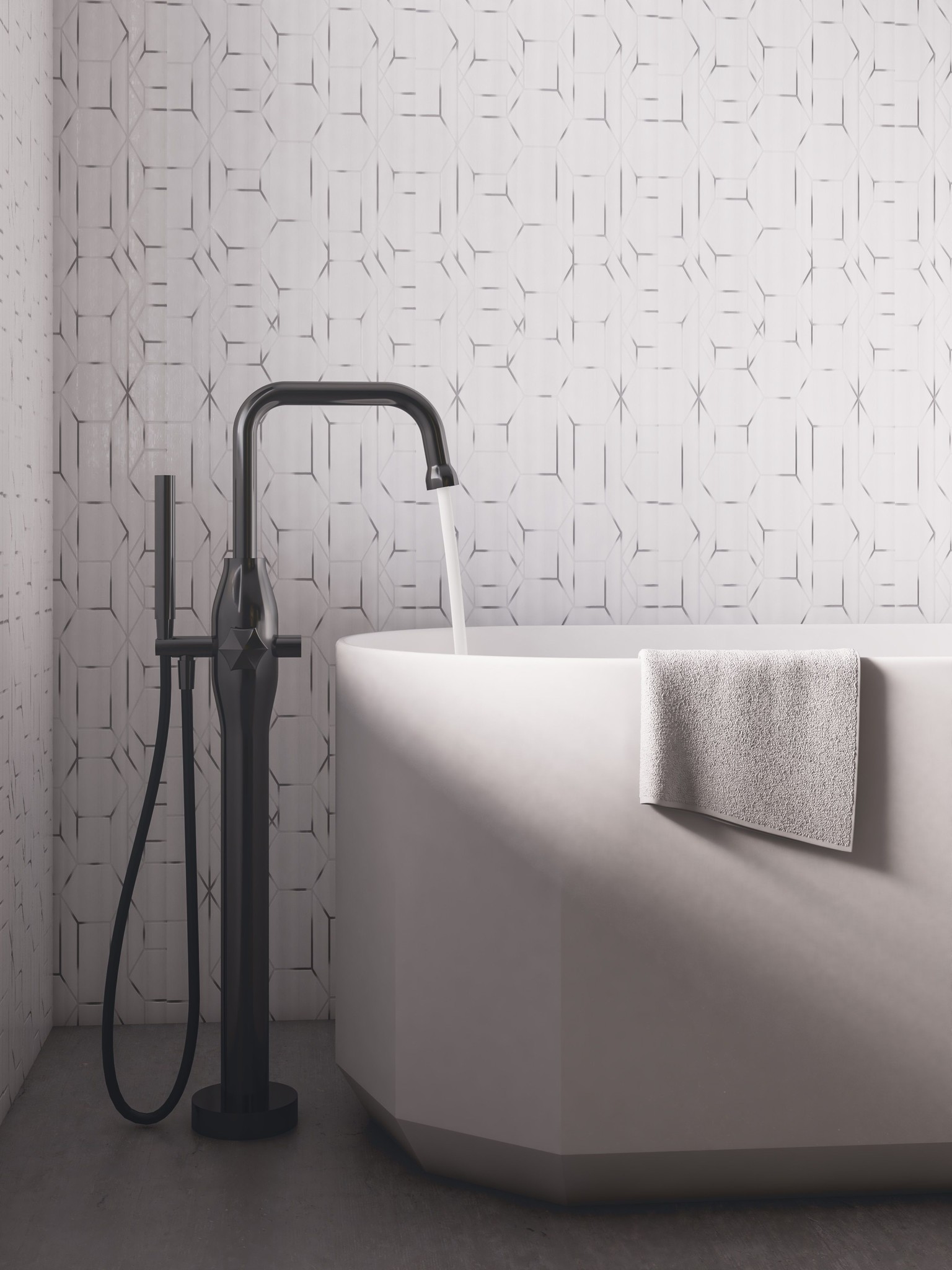 JEE-O BLOOM Badvuller | Met Handdouche | Gun Metal