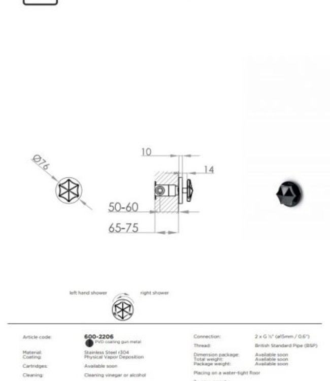 JEE-O BLOOM Wand Omsteller | Gun Metal