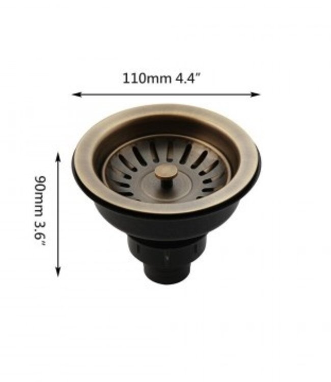 Rene Houtman Rene Houtman Bronskleurige Gootsteen Afvoer - Keukenafvoer