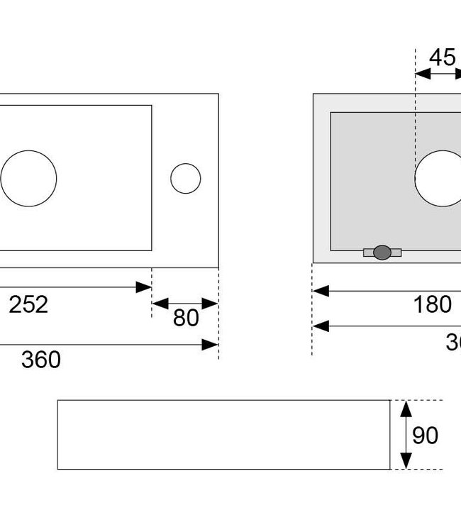Wiesbaden Mini-Rhea Fontein - Rechts - Keramiek| L36 x B18