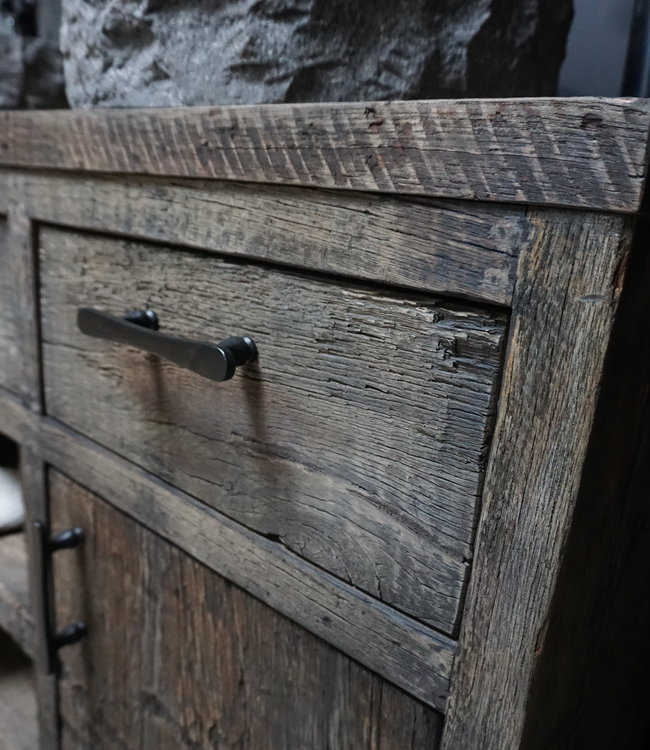 Rene Houtman Rinske Badkamermeubel Oud Eikenhout 3-Lades 2-Deurtjes