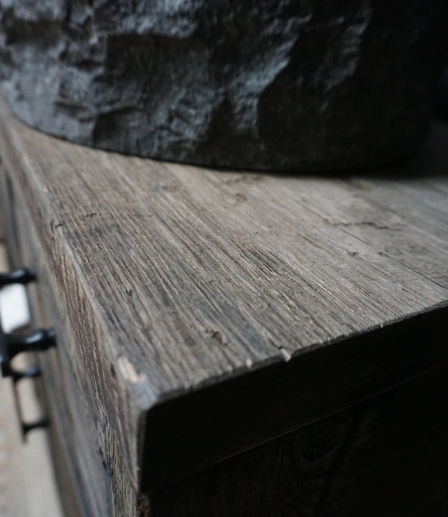 Rene Houtman Rinske Badkamermeubel Oud Eikenhout 3-Lades 2-Deurtjes