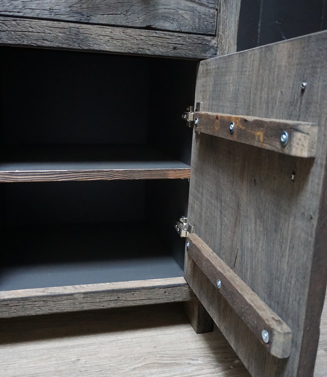 Rene Houtman Rinske Badkamermeubel Oud Eikenhout 3-Lades 2-Deurtjes