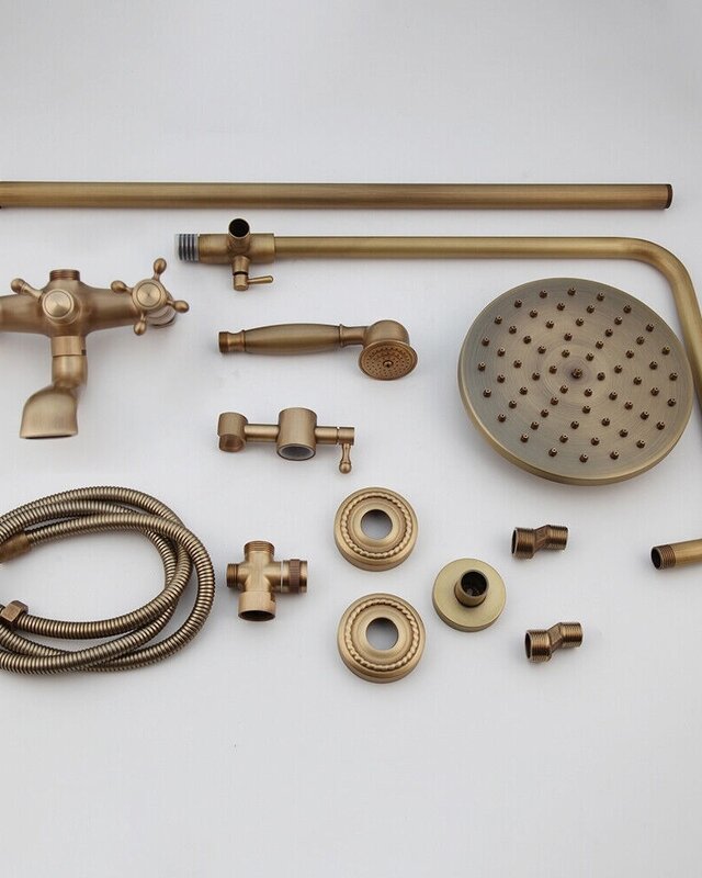 Rene Houtman Nostalgische Opbouw Douche-set - Brons