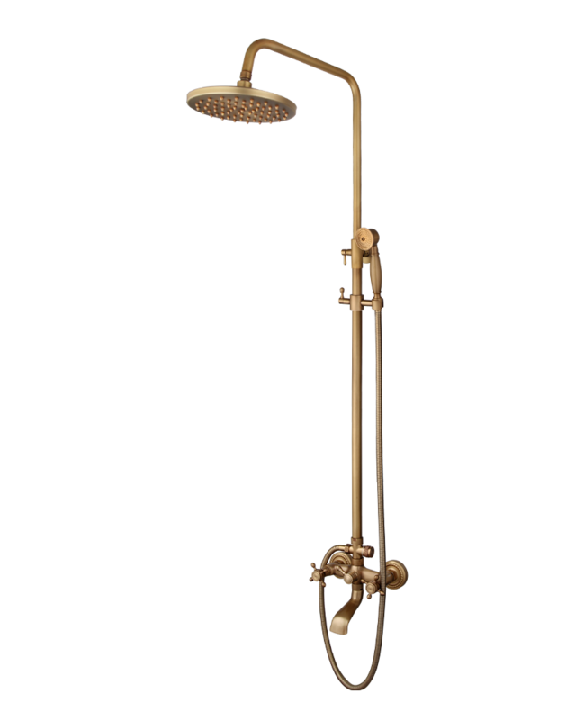 Rene Houtman Nostalgische Opbouw Douche-set - Brons