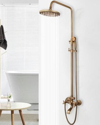 Rene Houtman Nostalgische Opbouw Douche-set - Brons
