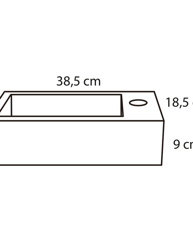 Differnz Hura Fontein - Beton - L38,5 x B18,5 x H9 Cm