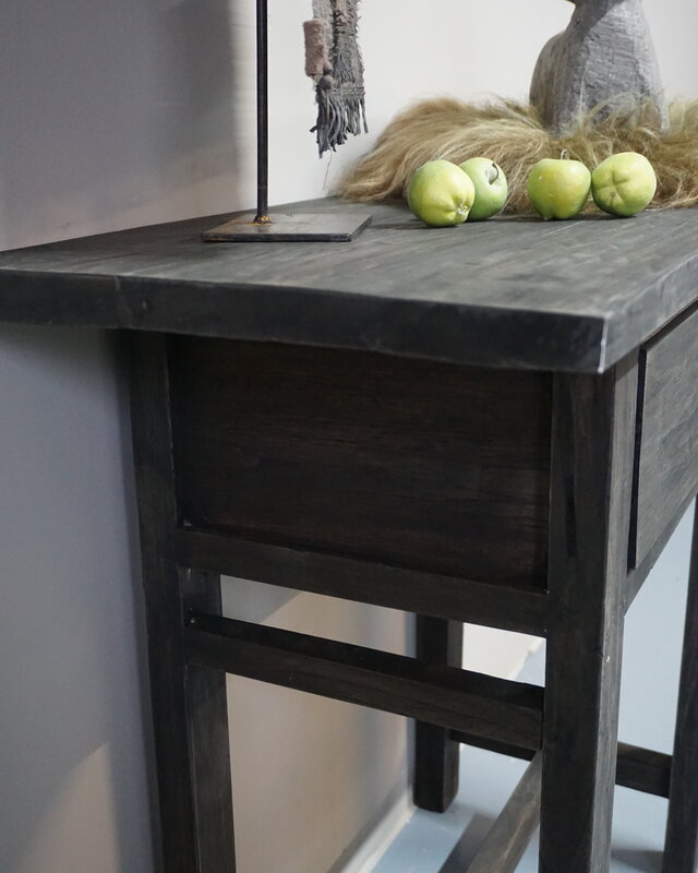 Rene Houtman Sidetable Wandtafel Oud Hout 1 Lade - B90 Cm
