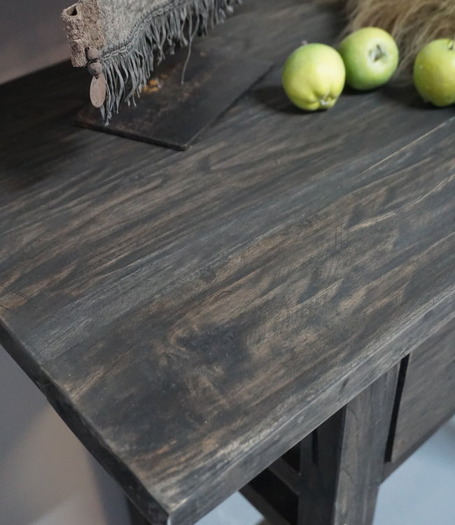 Rene Houtman Sidetable Wandtafel Oud Hout 1 Lade - B90 Cm