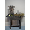 Sidetable Wandtafel Oud Hout 1 Lade - B90 Cm