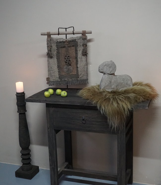 Rene Houtman Sidetable Wandtafel Oud Hout 1 Lade - B90 Cm