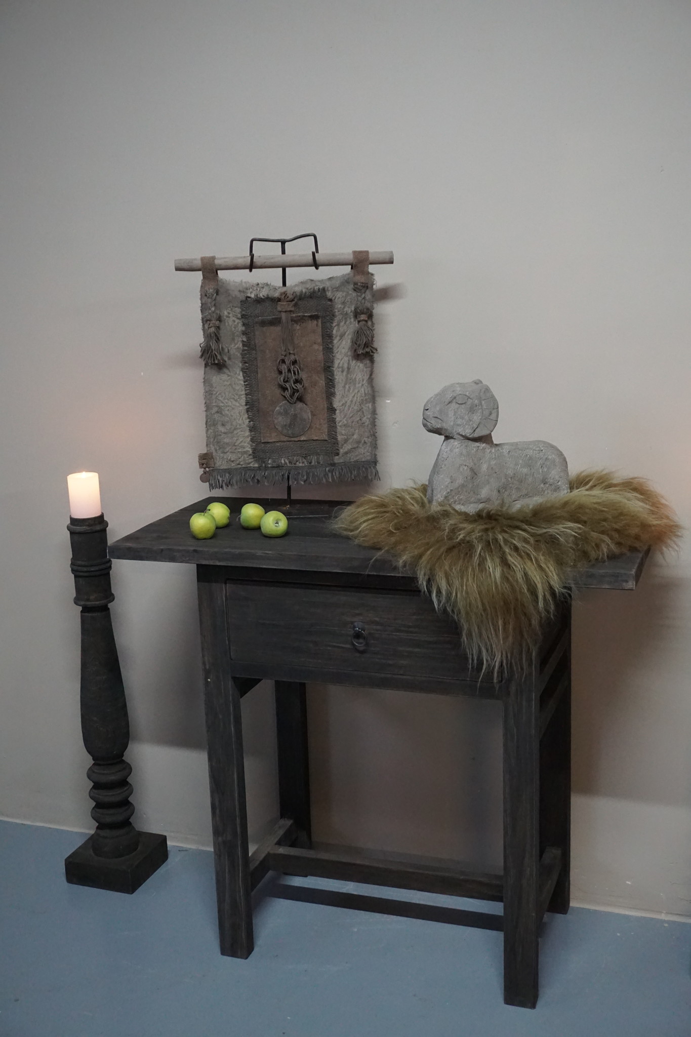Rene Houtman Sidetable Wandtafel Oud Hout 1 Lade - B90 Cm