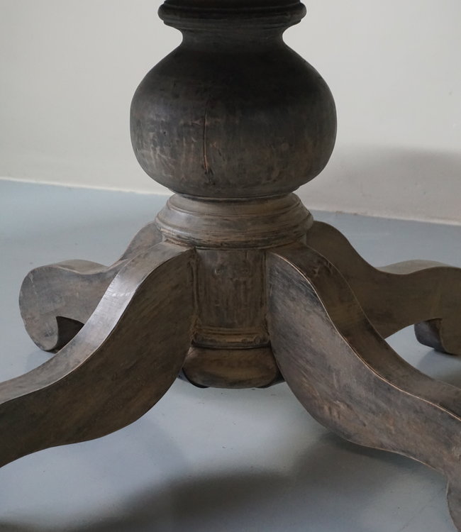 Rene Houtman Eetkamertafel Rond Hout - Vergrijsd - D147 x H79