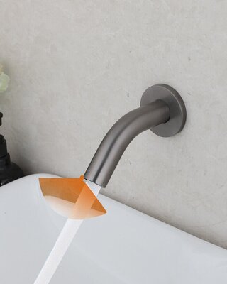 Rene Houtman Muurkraan Pesaro - Gun Metal - Koud - L13 cm