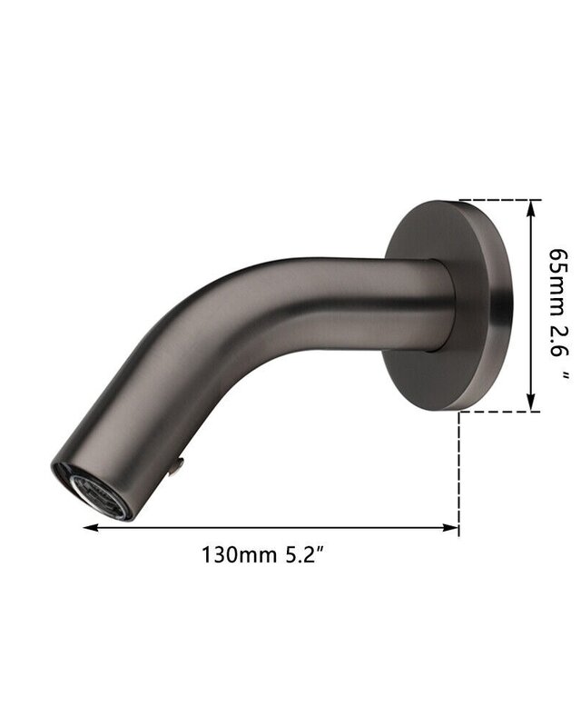Rene Houtman Muurkraan Pesaro - Gun Metal - Koud - L13 cm
