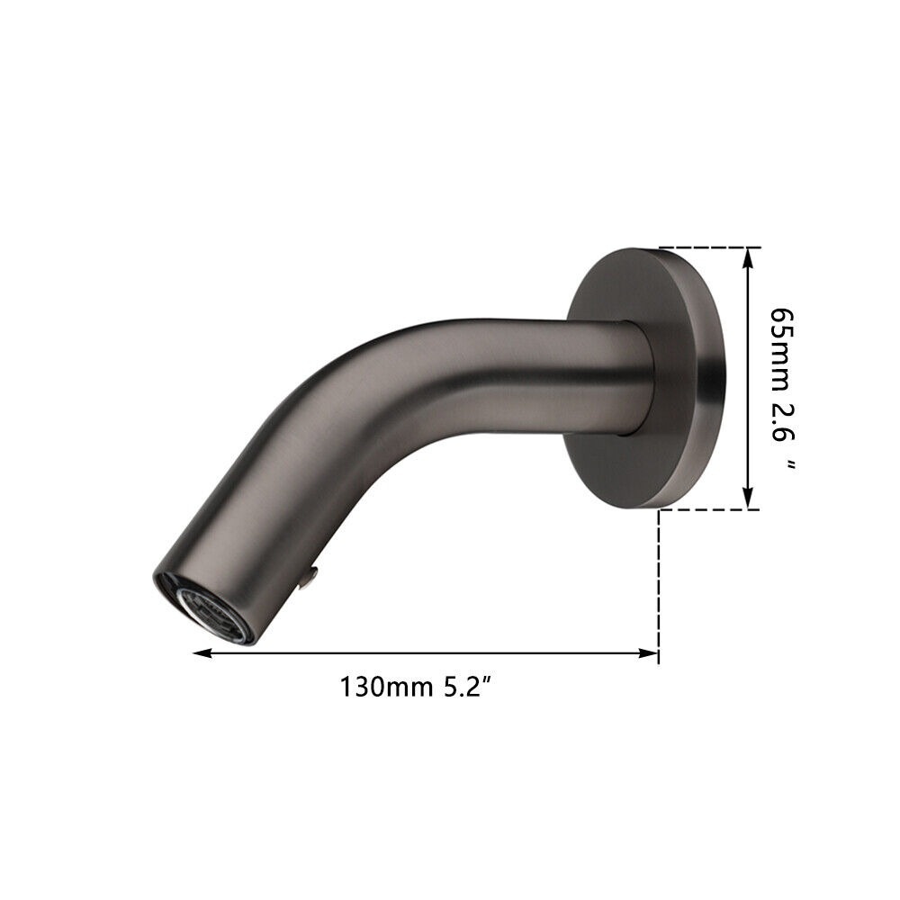 Rene Houtman Muurkraan Pesaro - Gun Metal - Koud - L13 cm