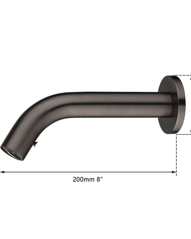 Rene Houtman Muurkraan Pesaro - Gun Metal - Koud - L20 cm