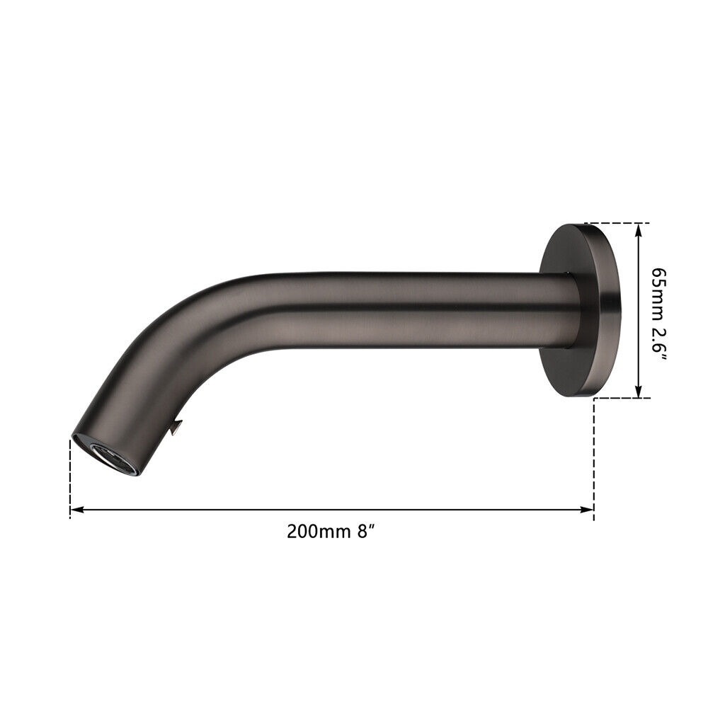 Rene Houtman Muurkraan Pesaro - Gun Metal - Koud - L20 cm