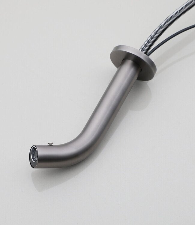 Rene Houtman Muurkraan Pesaro - Gun Metal - Koud - L20 cm